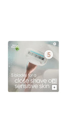Gillette Venus Deluxe Smooth Sensitive Rose Gold Handle +3 Blades