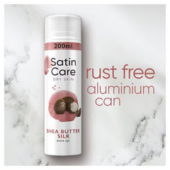 Venus Satin Care Shaving Gel for Dry Skin with Shea Butter - 200ml