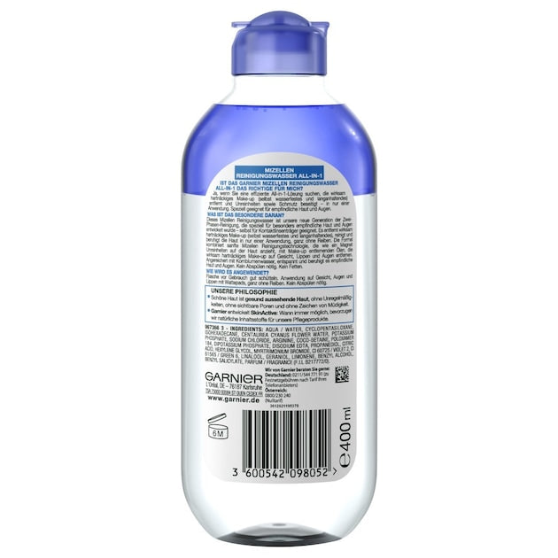 Garnier SKIN ACTIVE MICELLAR CLEANSING WATER SENSITIVE FOR SENSITIVE SKIN 400 ml