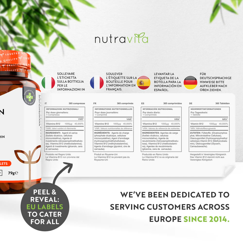 Nutravita Vitamin B12 - 365 tablets