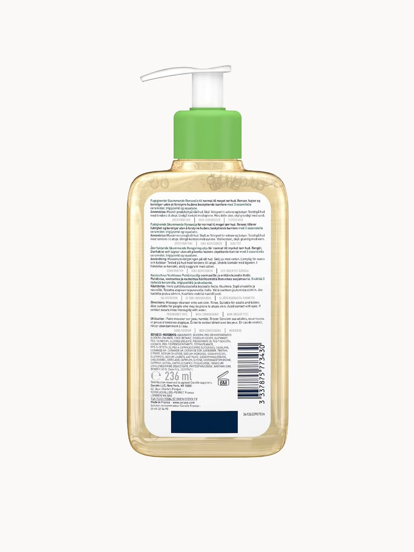 CERAVE HYDRATING FOAMING OIL CLEANSER 236ML