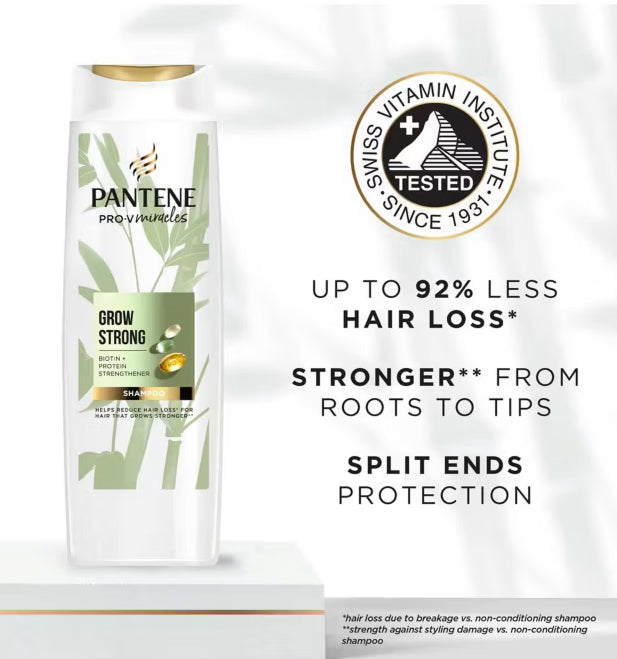 Pantene Grow Strong Shampoo With Bamboo And Biotin