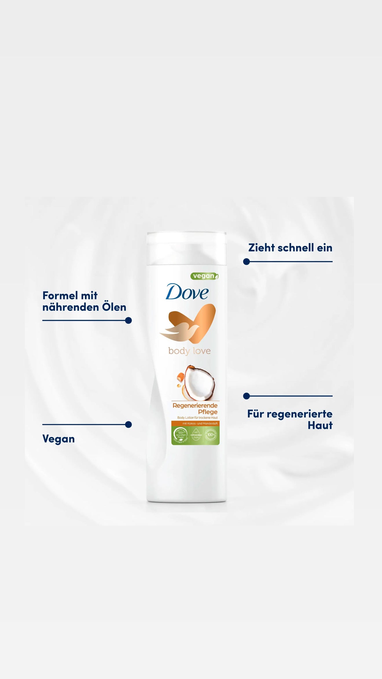 Dove Body Love Regenerating Care Body Lotion with Coconut and Almond Scent 400 ml