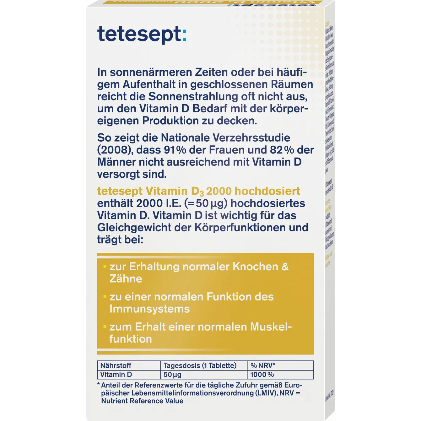 tetesept Vitamin D3 2000 High-Dose