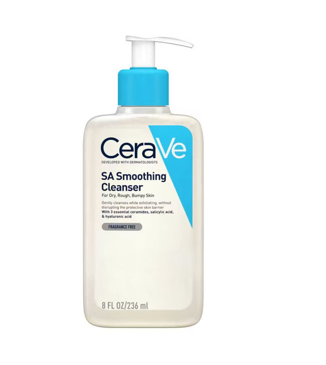 CeraVe SA Smoothing Cleanser with Salicylic Acid for Dry, Rough & Bumpy Skin 236ml