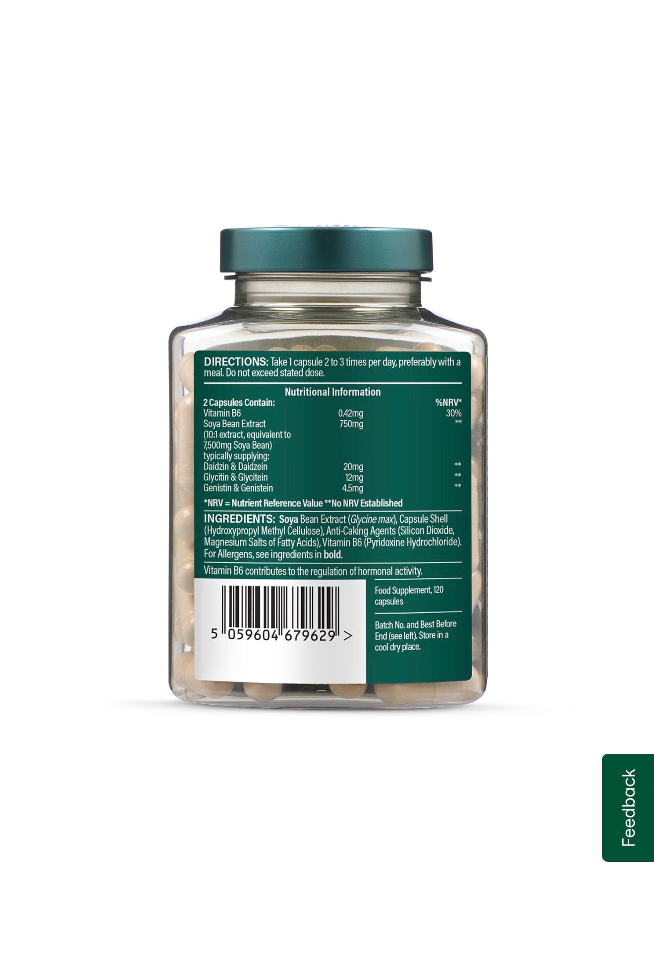 Holland & Barrett Soya Isoflavones 750mg 120 Capsules