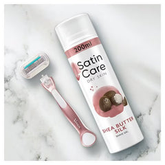 Venus Satin Care Shaving Gel for Dry Skin with Shea Butter - 200ml