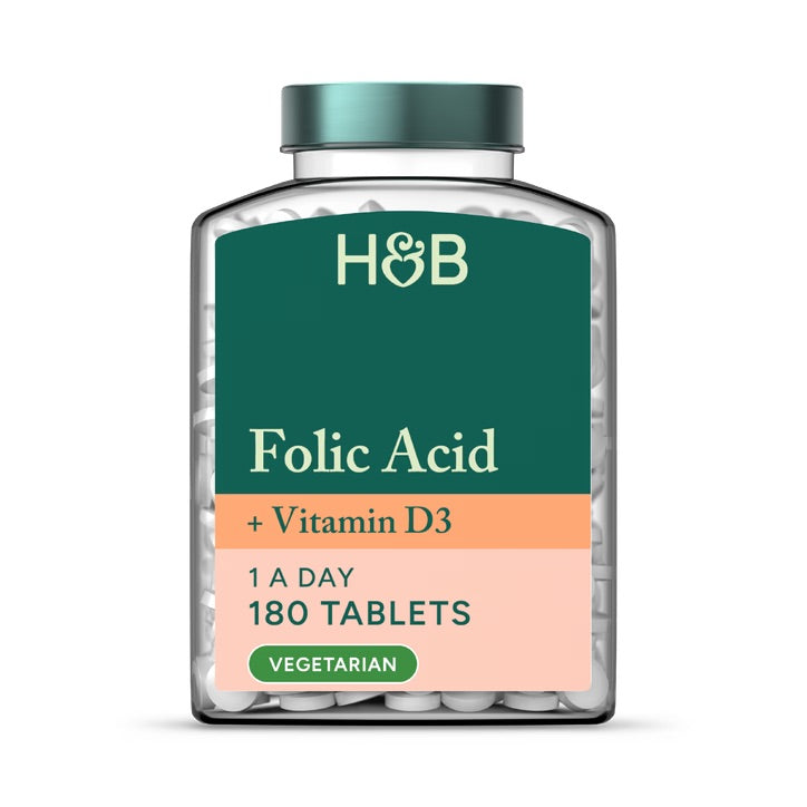 Holland & Barrett Folic Acid & Vitamin D3 180 Tablets