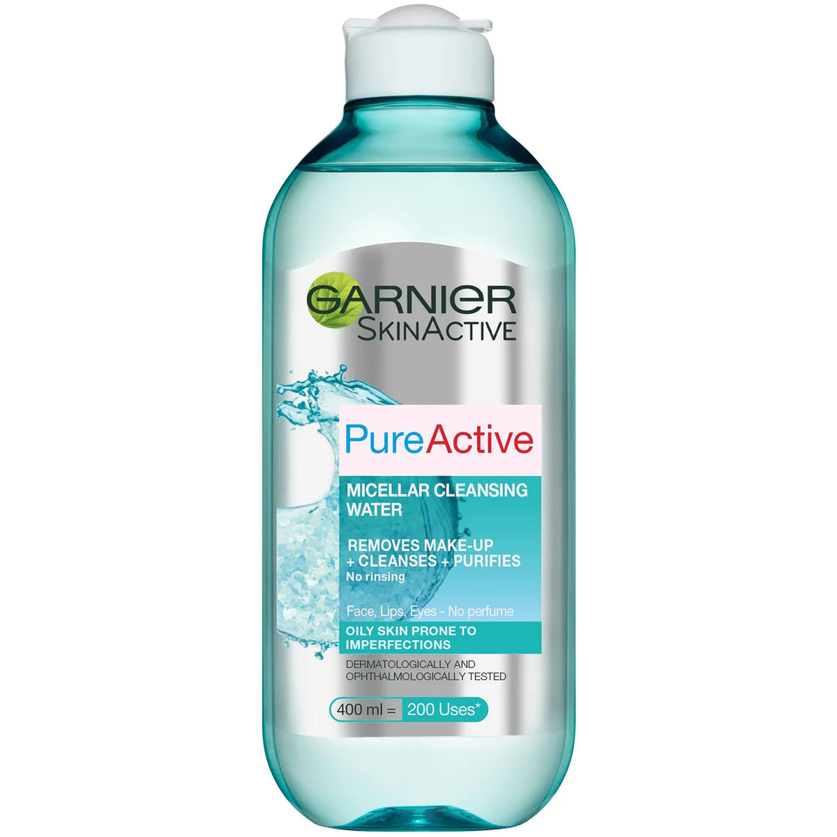 GARNIER PURE ACTIVE MICELLAR WATER FACIAL CLEANSER OILY SKIN 400ML
