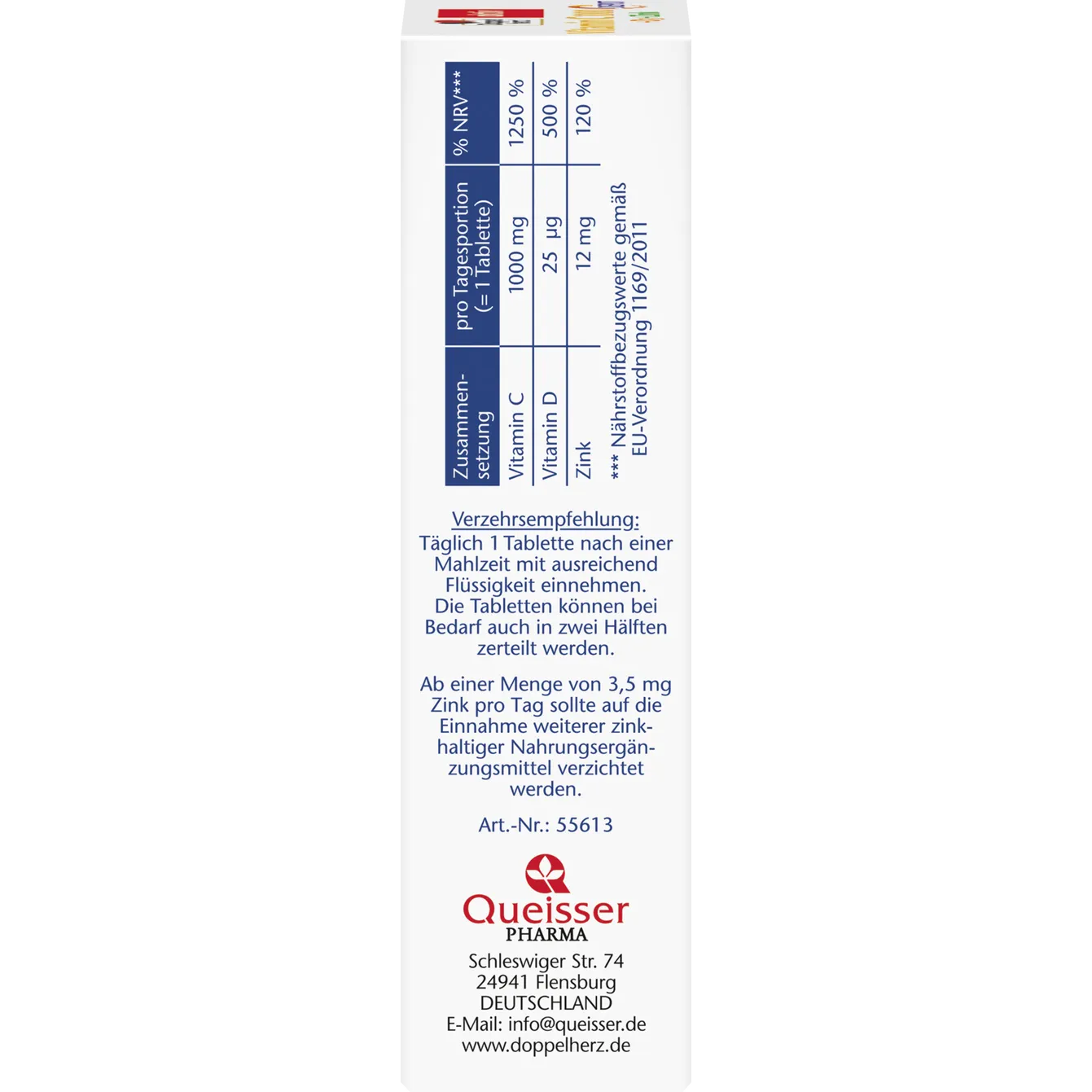 Doppelherz aktiv Vitamin C 1000 + D3 + Zink 30 Tablets