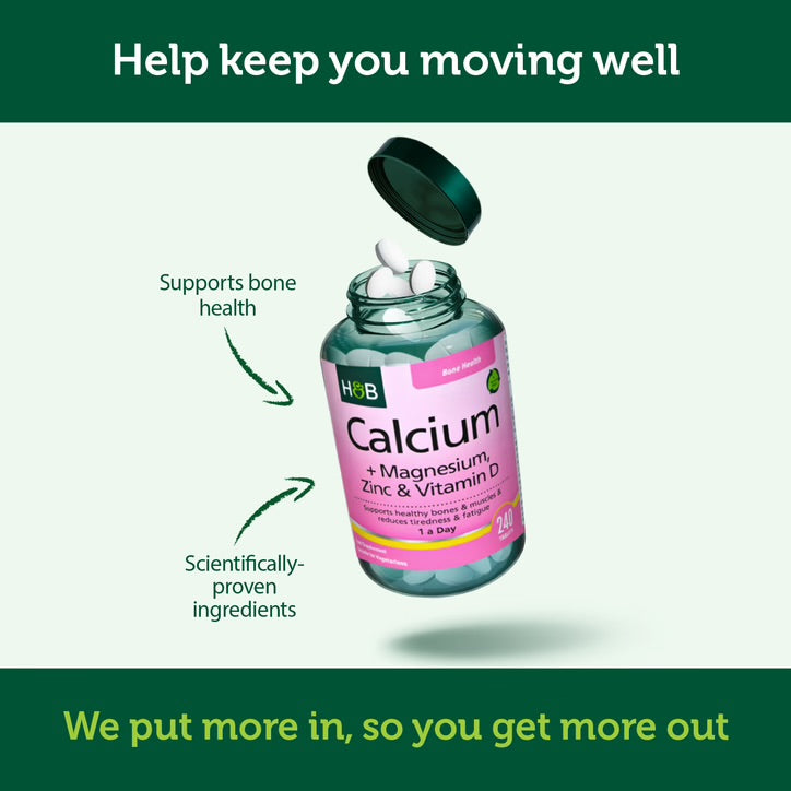 Holland & Barrett Calcium Magnesium Vitamin D & Zinc 120 Tablets