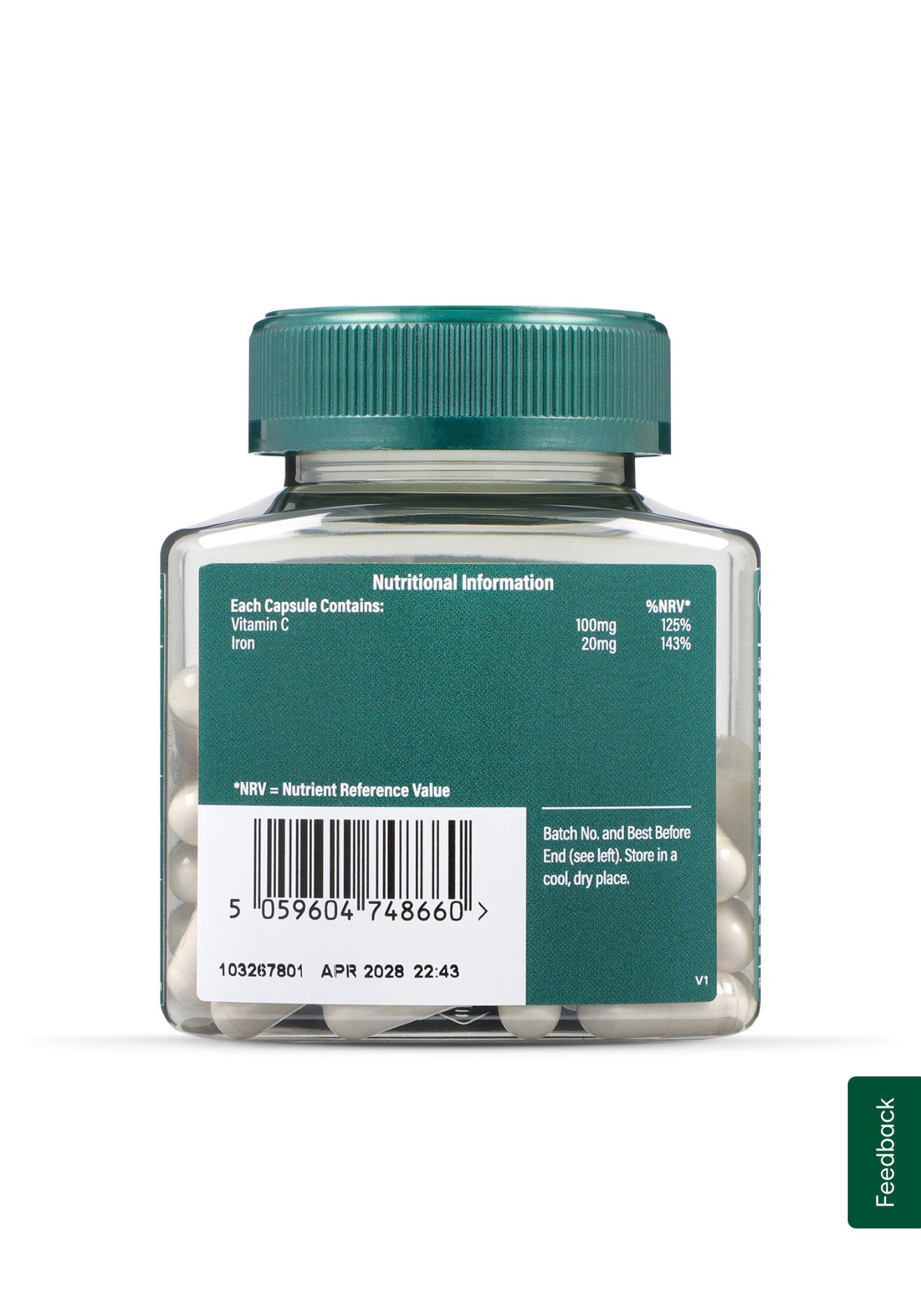 Holland & Barrett Gentle Iron 20mg 90 Capsules