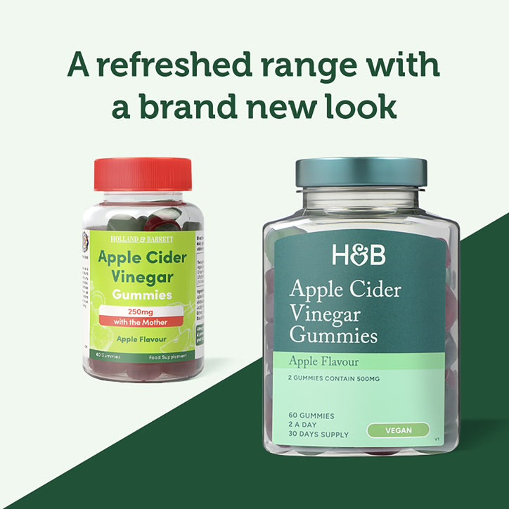 Holland & Barrett Apple Cider Vinegar 250mg with the Mother Apple Flavour 60 Gummies