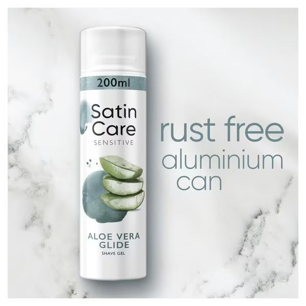 Satin Care Shaving Gel Sensitive Aloe Vera Glide 200ml
