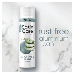 Satin Care Shaving Gel Sensitive Aloe Vera Glide 200ml