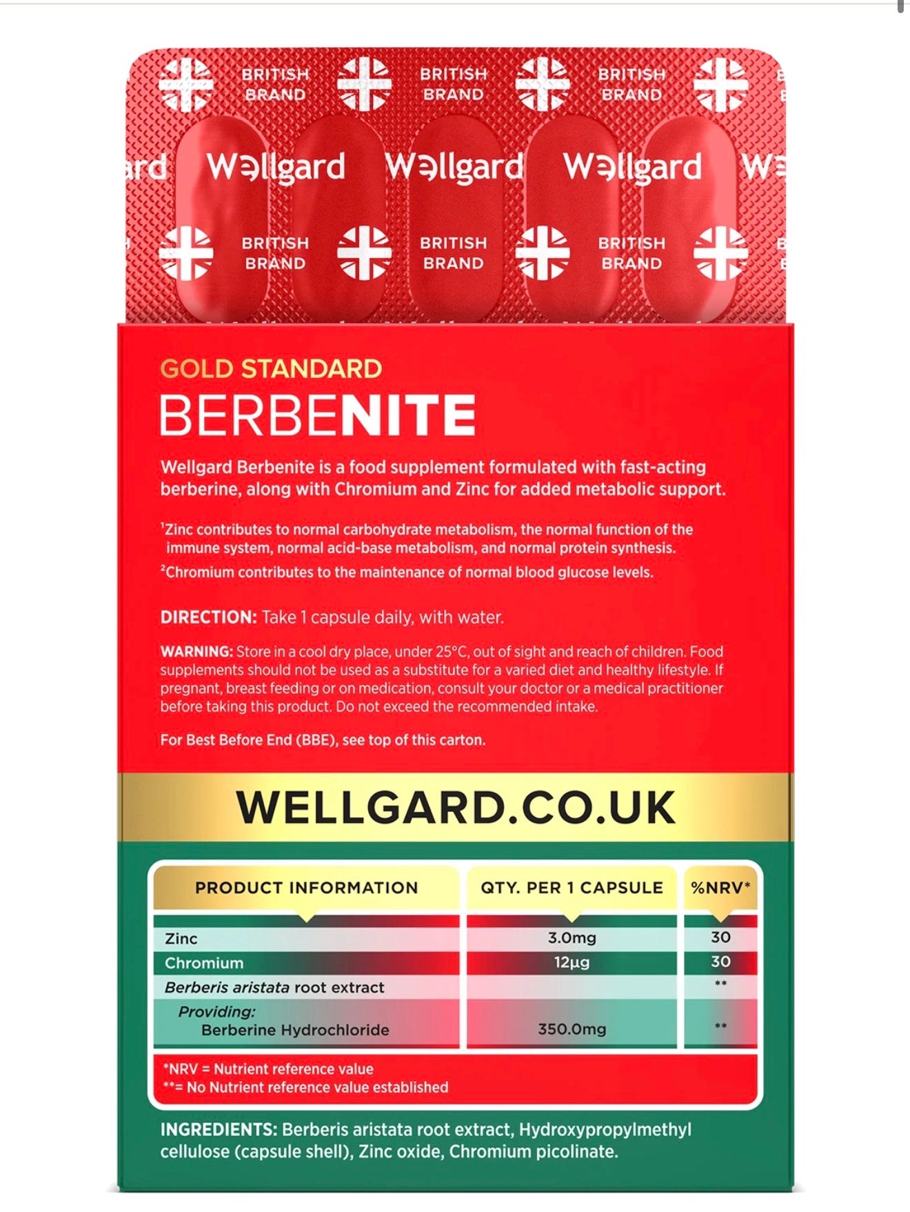 Fast-Acting Berberine HCL Capsules