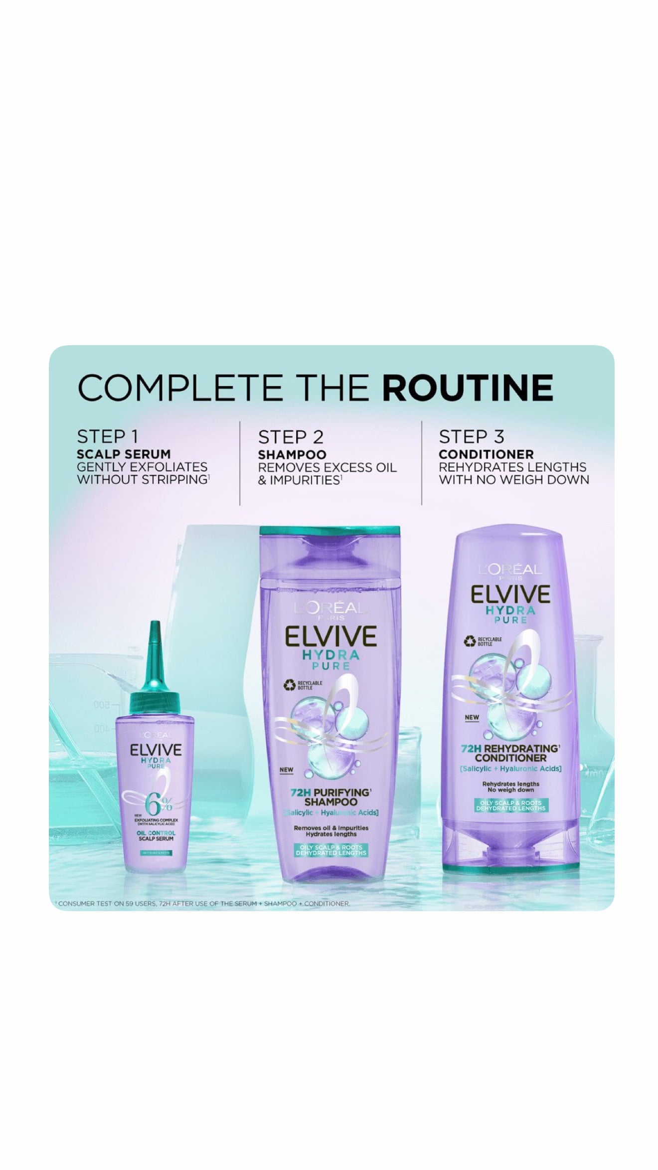 L’Oréal Paris Elvive Hydra Pure Exfoliating Pre-Shampoo Scalp Serum for Oily Scalp & Roots 102ml