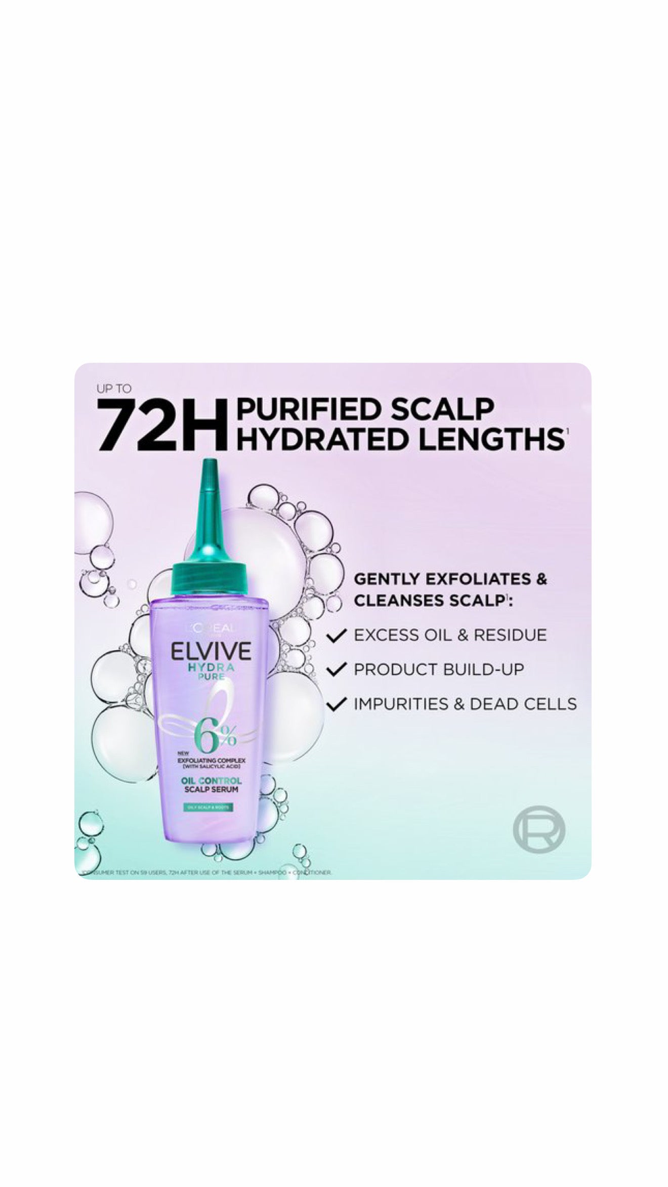 L’Oréal Paris Elvive Hydra Pure Exfoliating Pre-Shampoo Scalp Serum for Oily Scalp & Roots 102ml
