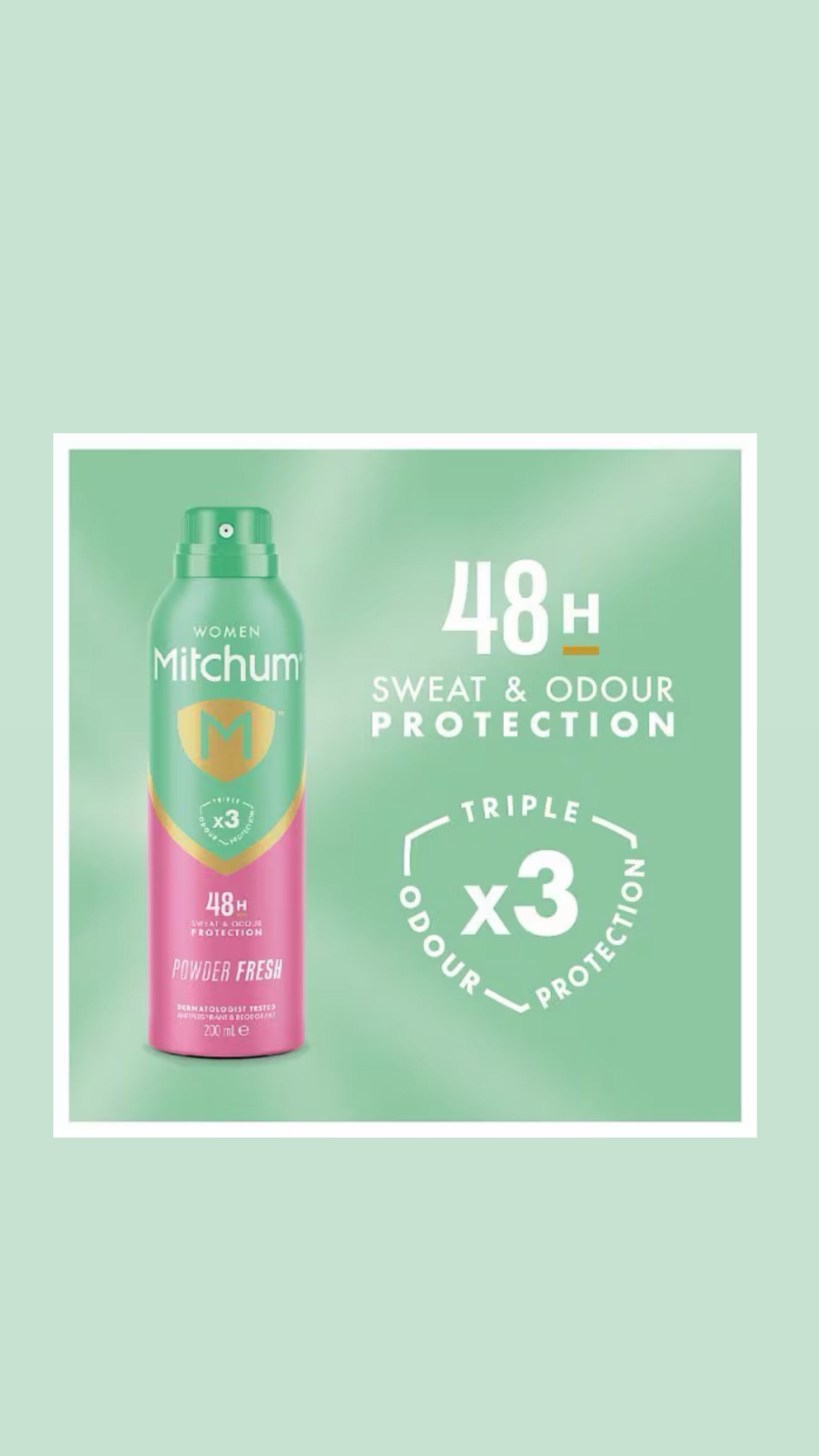 Mitchum Powder Fresh Anti-Perspirant Deodorant 200ml