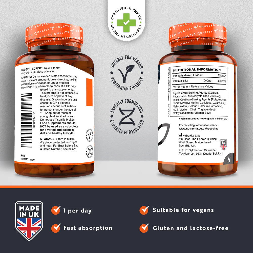 Nutravita Vitamin B12 - 365 tablets