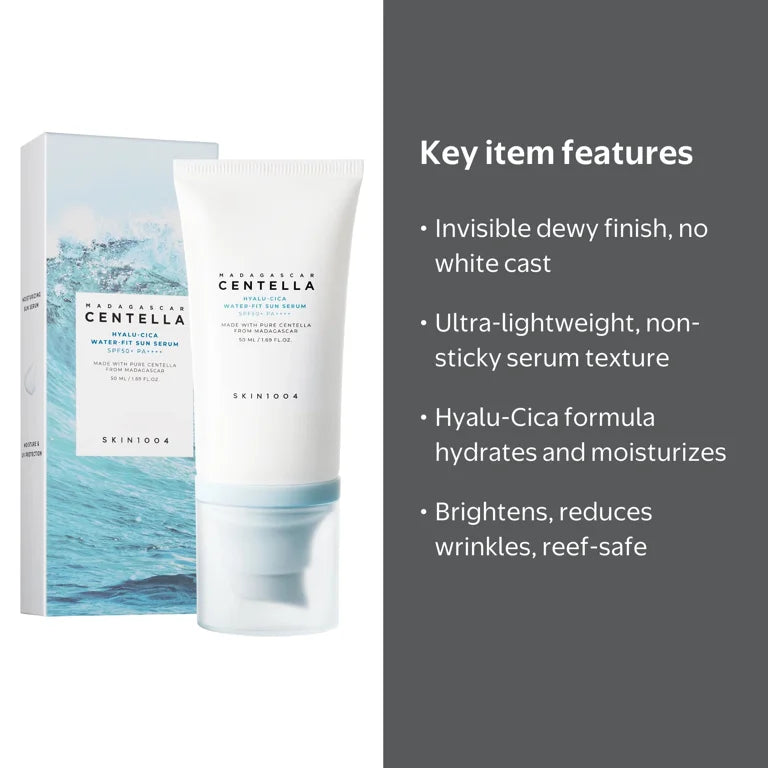 Centella  SKIN1004 Madagascar  Hyalu-Cica Water-Fit Sun Serum SPF 50+ PA++++, (50 ml)