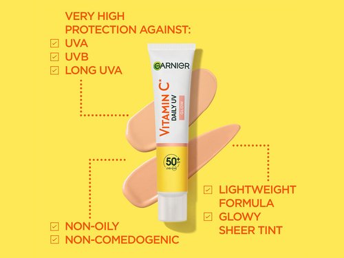 Garnier Vitamin C Daily UV Brightening Fluid Sheer Glow, SPF50+