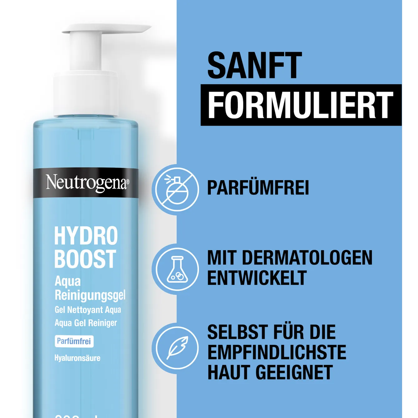 Neutrogena® Hydro Boost Hydrating Cleansing Gel, Fragrance Free 200 ml