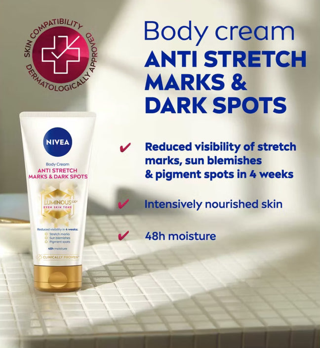 NIVEA Luminous 630 Anti Stretch Marks & Dark Spots Body Cream 200ml
