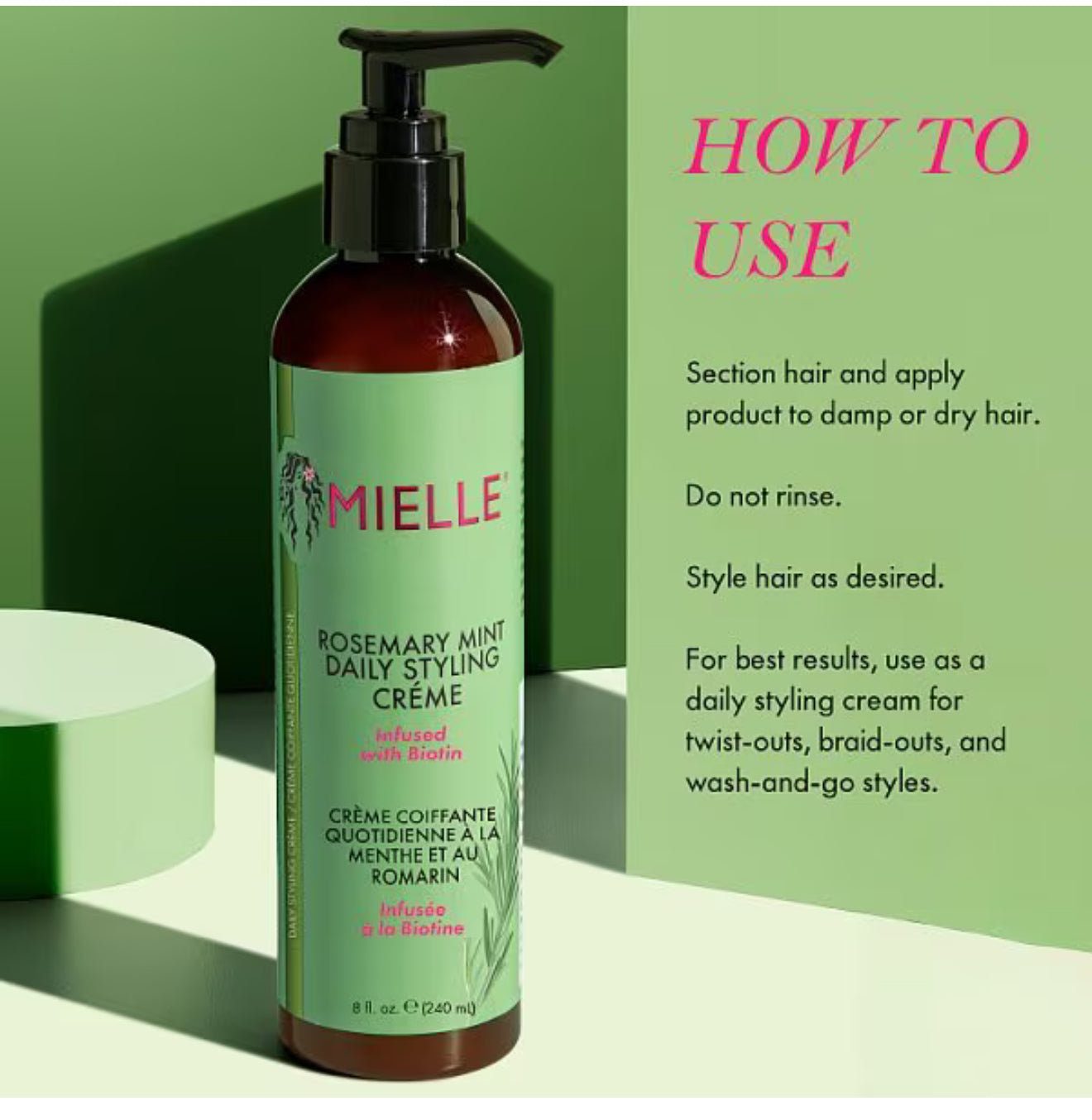 Mielle Rosemary Mint Daily Styling Crème 240ml