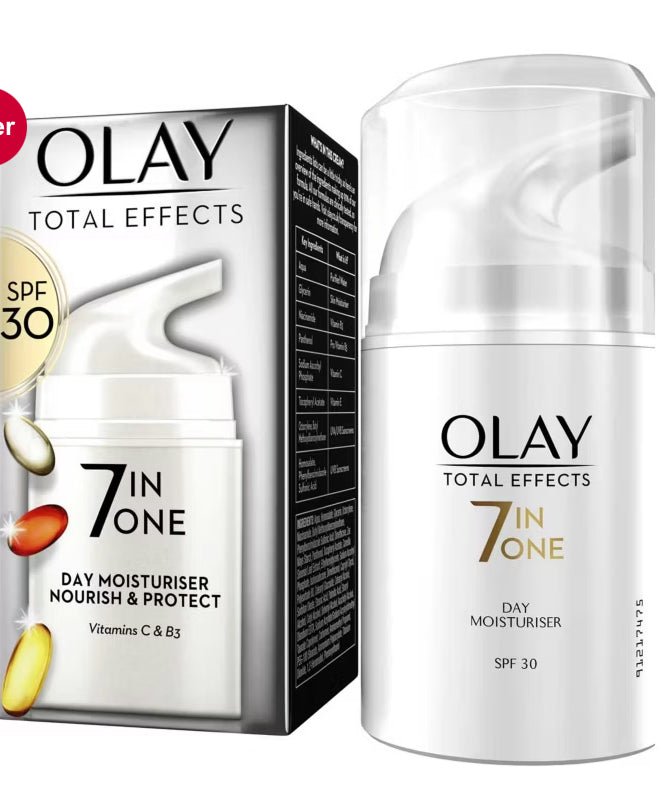 Olay Total Effects SPF 15 7 in 1 Anti-Ageing Moisturiser, 50ml, Our Strongest SPF Protection