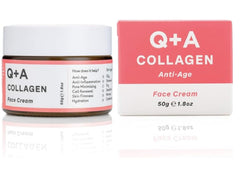 Q+A Collagen Face Cream (50g), Natural Skincare Anti-Ageing Face Care with plant-powered Collagen, Shea Butter and Magnesium, Hydrating and Firming Day Cream