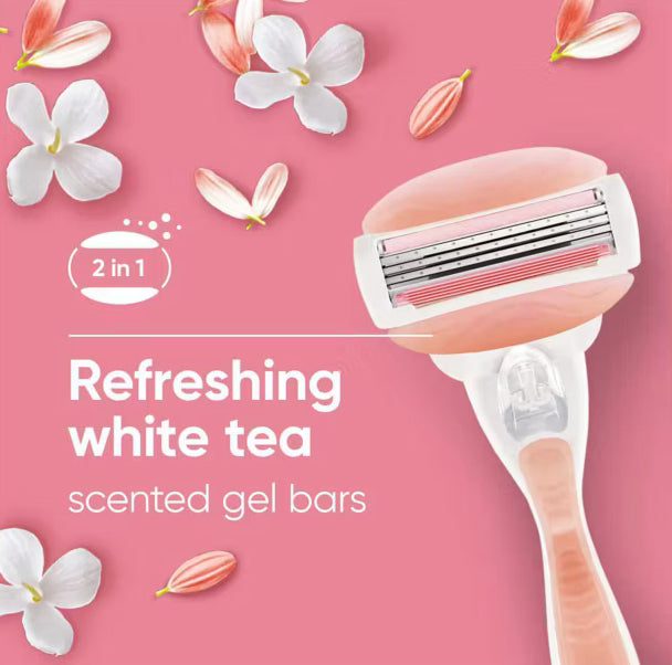 Image of Gillette Venus Razor, ComfortGlide Spa Breeze 3 Blade Women's Razor + 3 Razor Blades