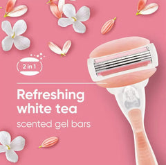 Image of Gillette Venus Razor, ComfortGlide Spa Breeze 3 Blade Women's Razor + 3 Razor Blades