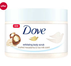 Dove Crushed Macadamia & Rice Milk Body Scrub 225 ml
