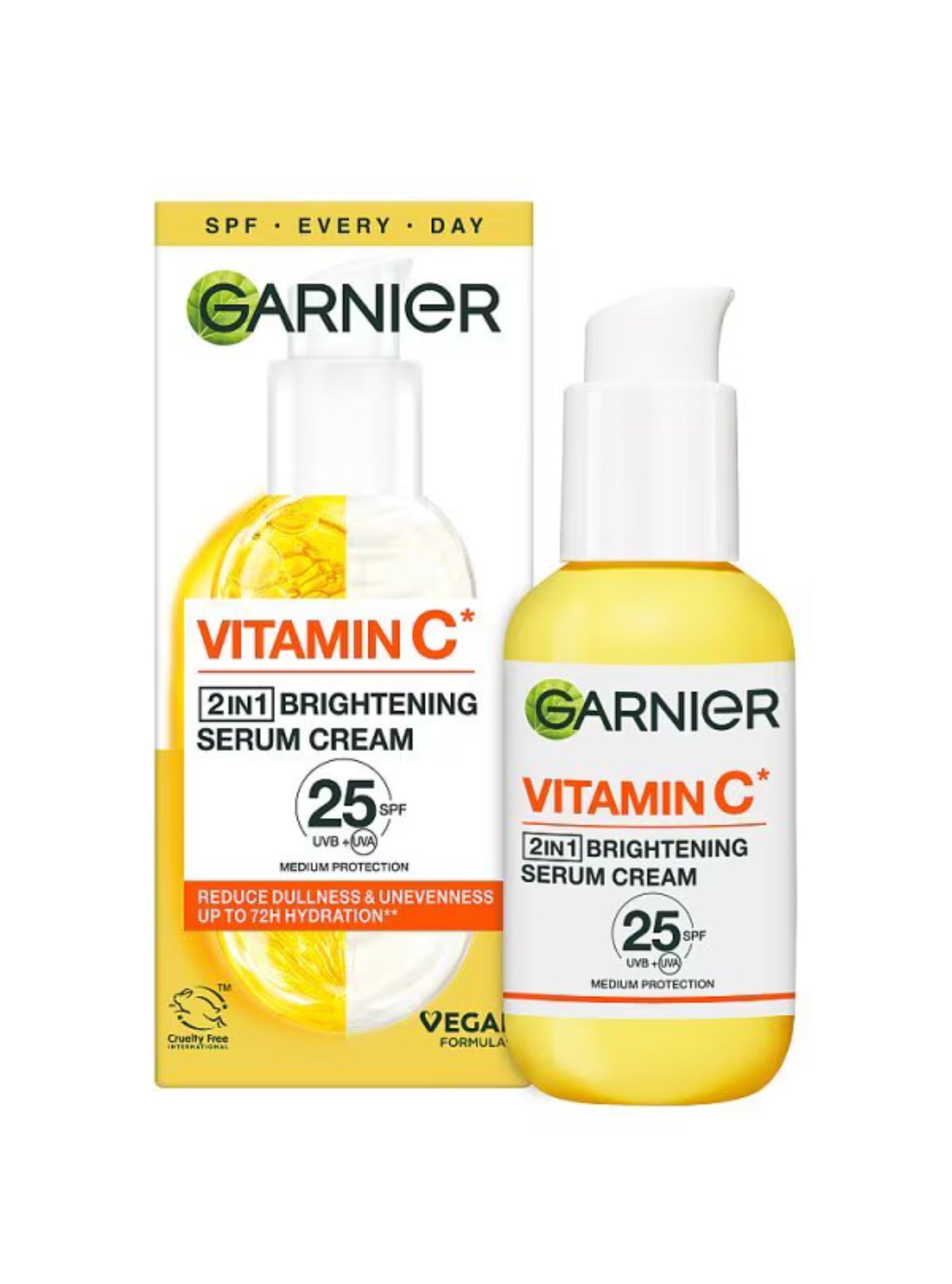 Garnier SkinActive Vitamin C 2in1 Brightening Serum Cream SPF 25, 50ml