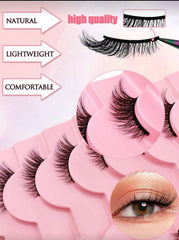 10 Pairs Half Lashes Natural Look Wispy Fluffy Cat Eye Look Natural Short Accent Lashes End Lashes Corner Eyelashes 3/4 Lashes Reusable Lashes Pack Strip Lashes, Lashes, Eyelashes, Fake Lashes