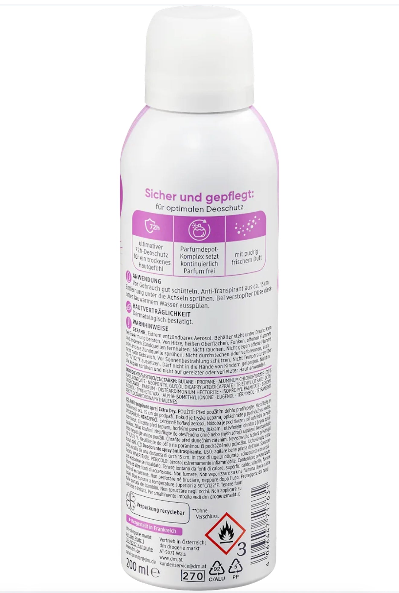 Balea
Antitranspirant Deospray Extra Dry, 200 ml