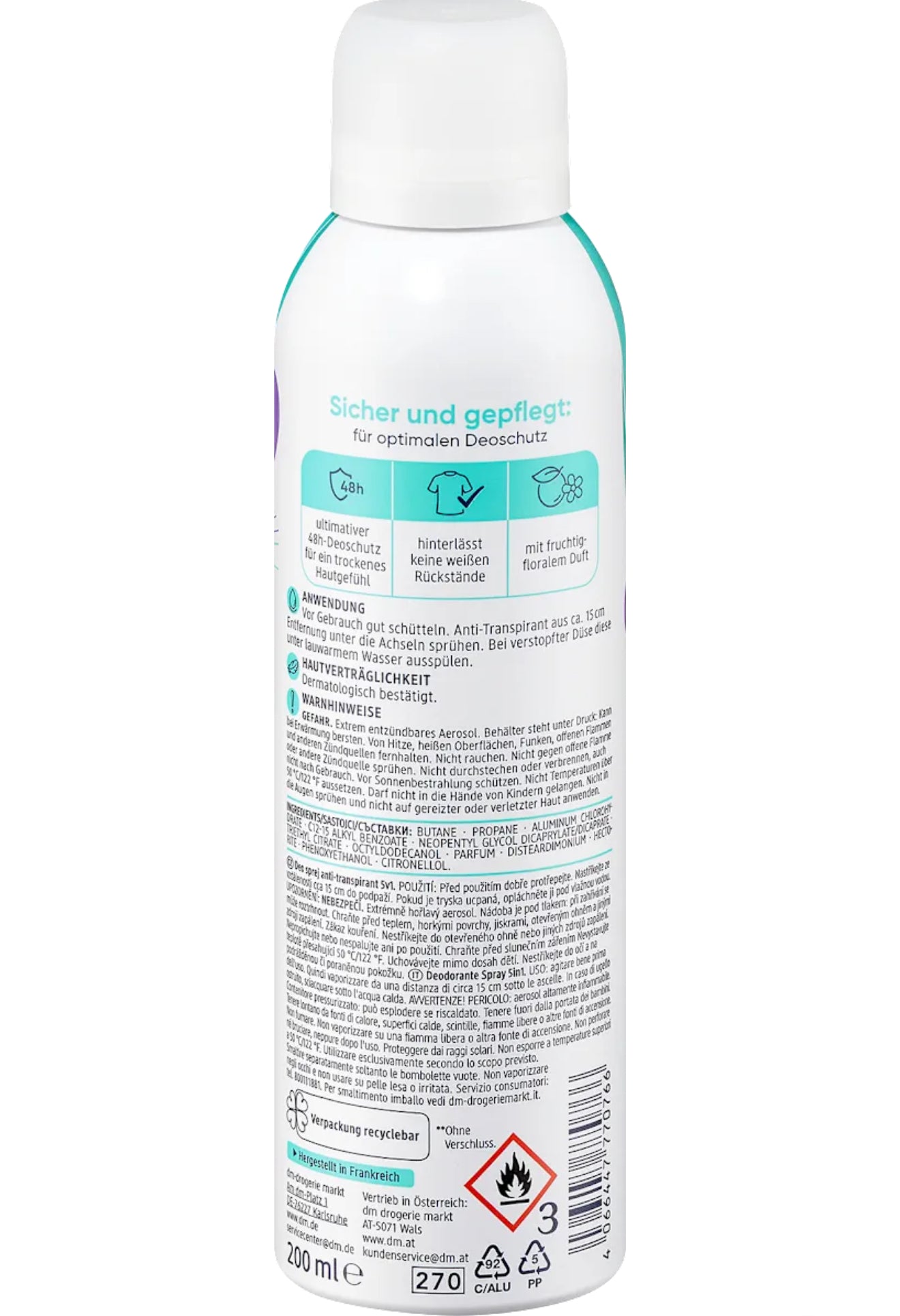 Balea
Antitranspirant Deospray Protection 5in1, 200 ml