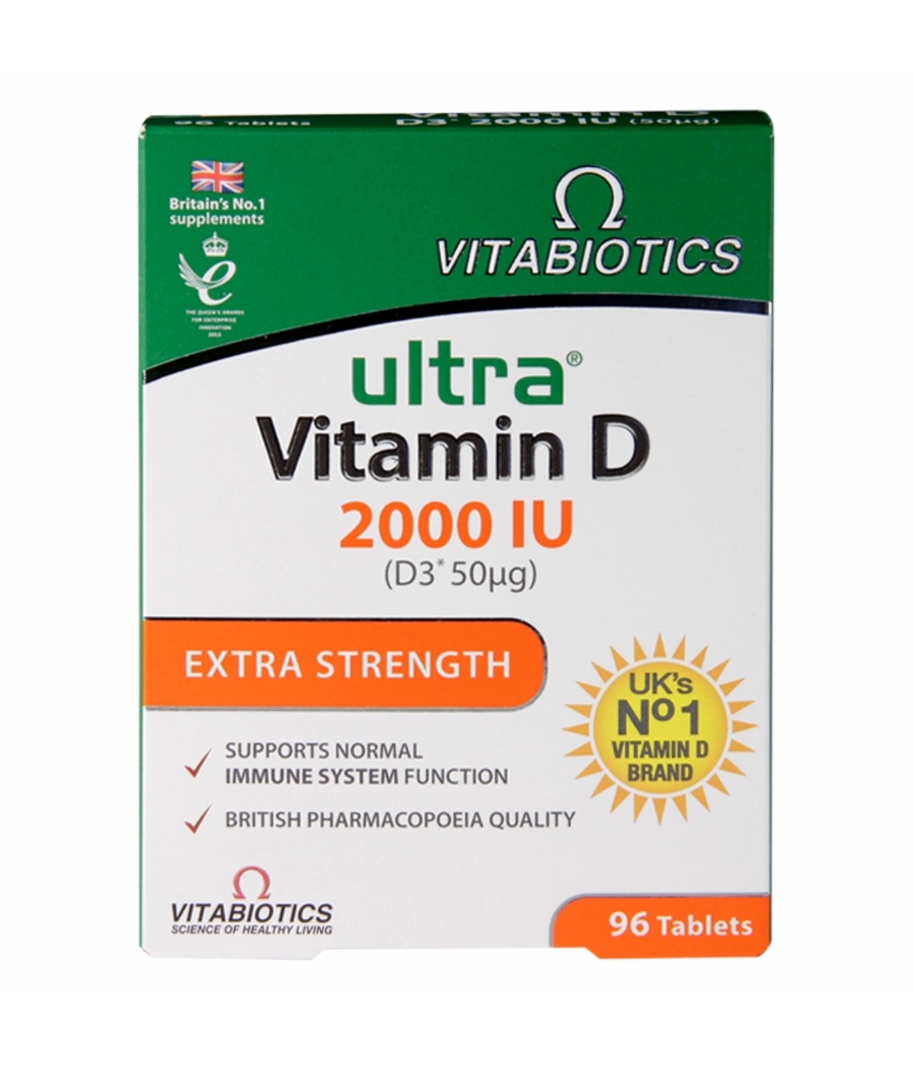 Vitabiotics Ultra Vitamin D 2000 IU Extra Strength 96 Tablets