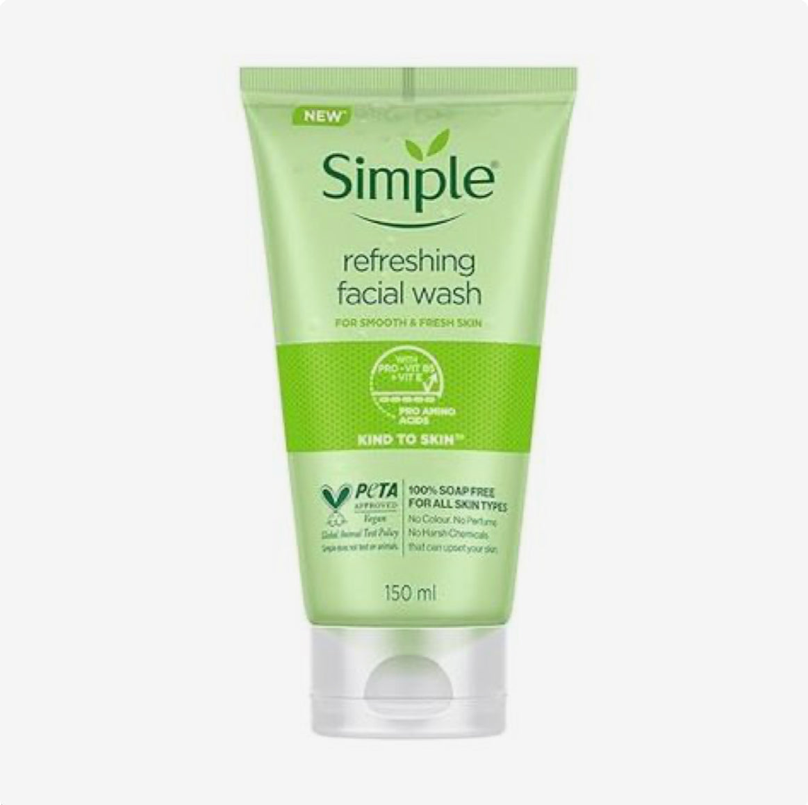 Simple Kind to Skin Refreshing Facial Wash Gel (150ml)