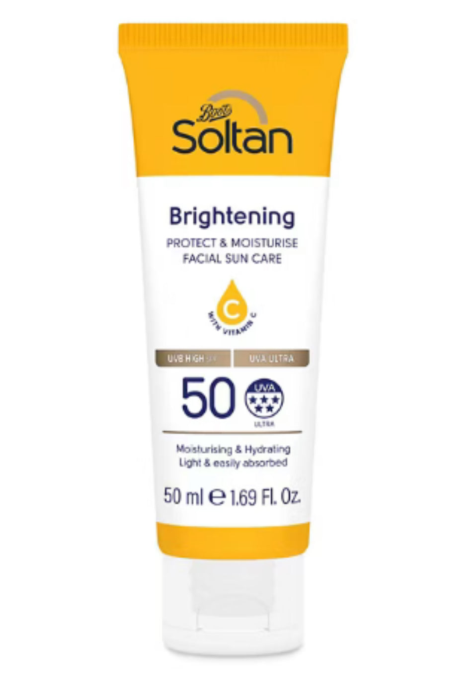 Soltan Protect & Moisturise Brightening Facial Suncare Lotion with Vitamin C SPF50 50ml