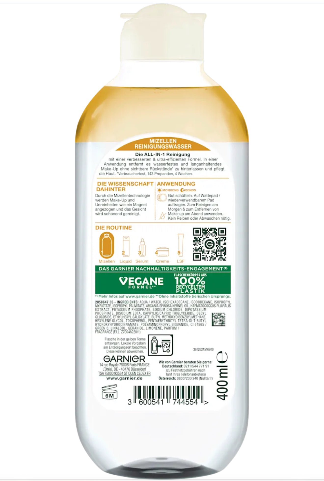 Garnier Micellar Water Oil Infused Facial Cleanser 400ml
