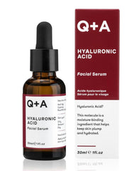 Q+A Hyaluronic Acid Facial Serum (30ml), Natural Hydrating Face Serum, for Plump Skin, Anti Ageing, Fragrance Free, Delivers Deep, Lasting Hydration, Rehydrates and Softens the Skin