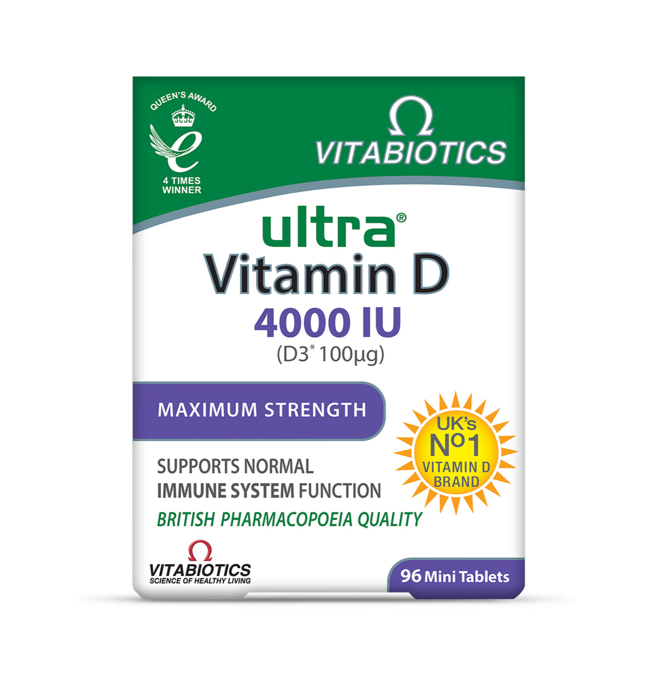 Vitabiotics Ultra Vitamin D3 4000IU 96 Tablets
