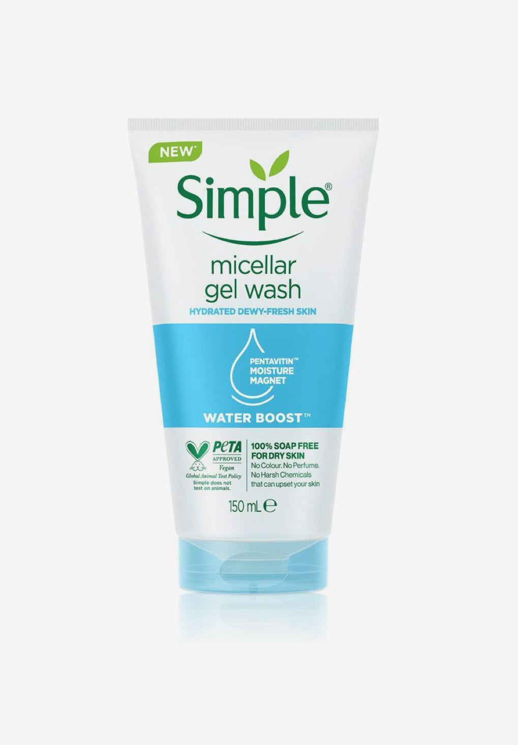 Simple Water Boost Facial Gel Wash, 150ml