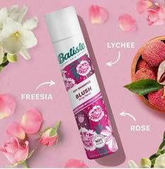 Batiste Dry Shampoo Blush, Flirty Floral Fragrance Dry Hair Shampoo, 200ml