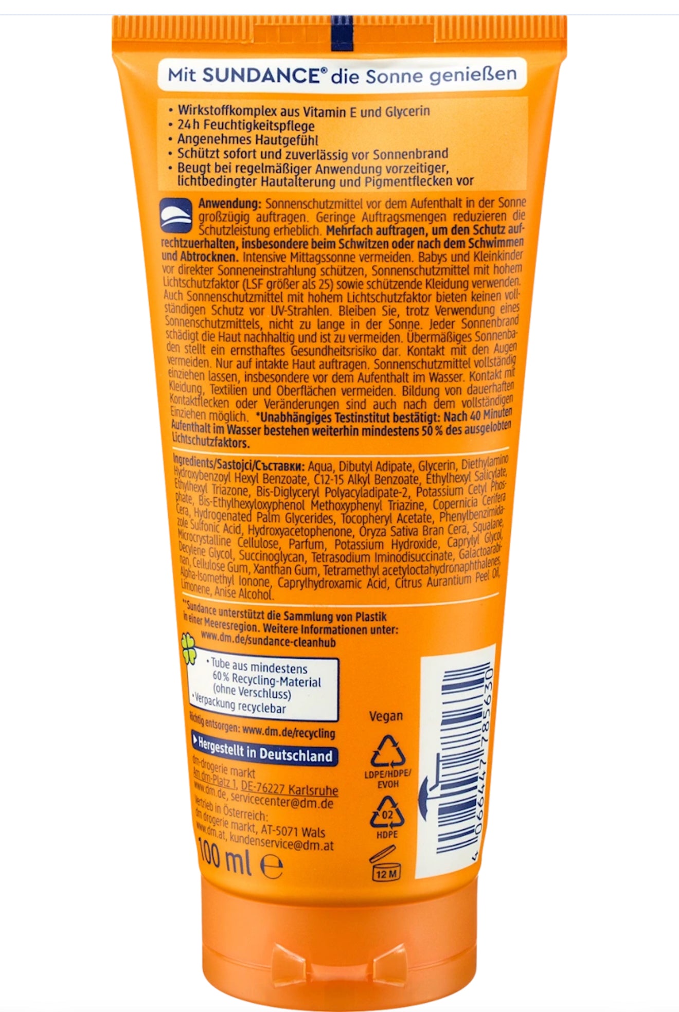 SUNDANCE
Sunscreen SPF 50, 100 ml
