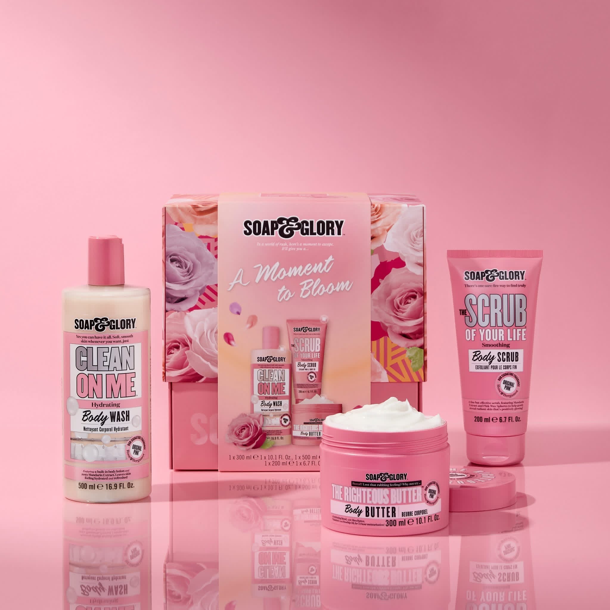 Soap & Glory Original Pink, A Moment To Bloom Gift Set (3 pack)