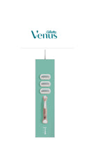 Gillette Venus Deluxe Smooth Sensitive Rose Gold Handle +3 Blades