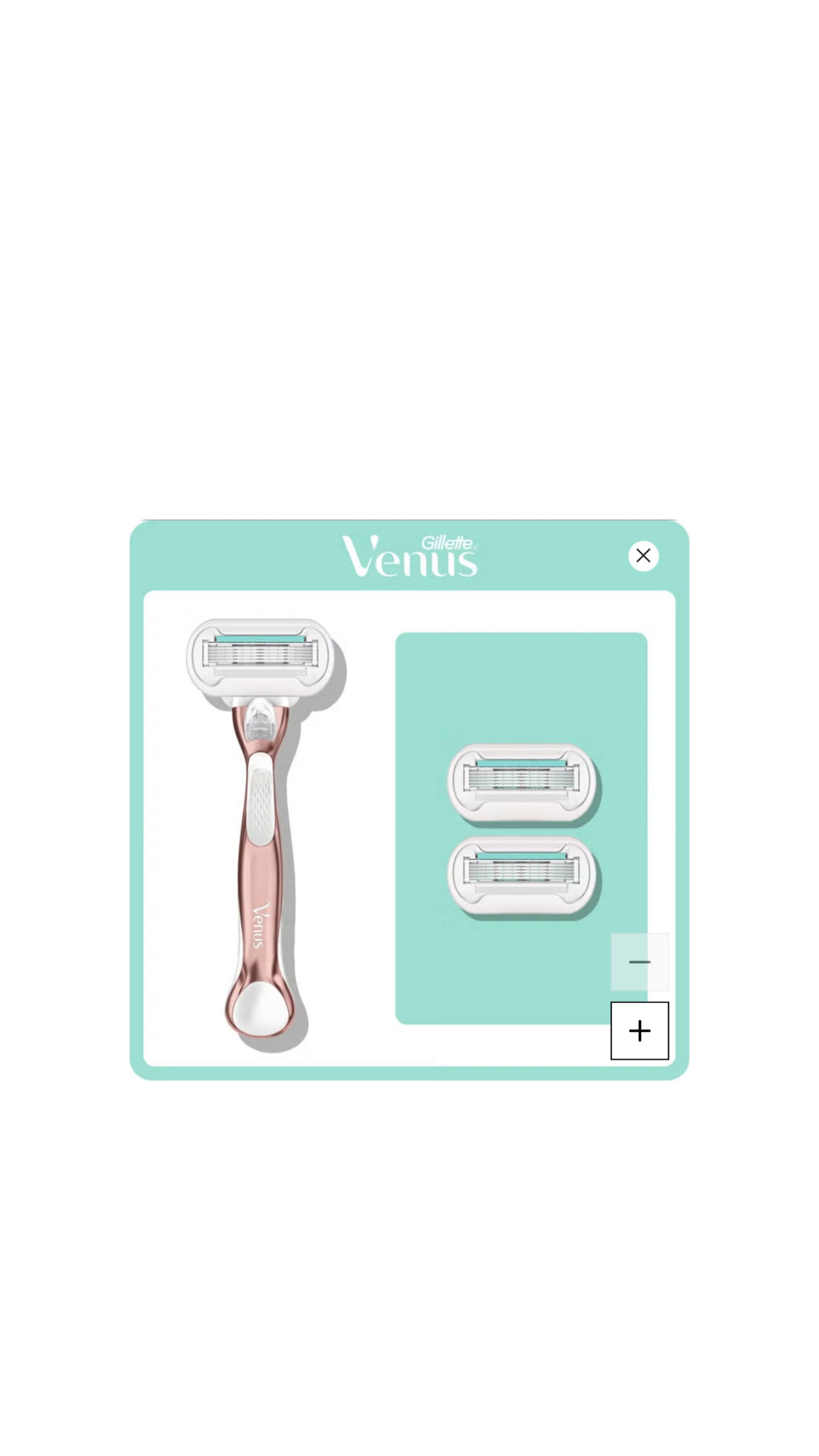 Gillette Venus Deluxe Smooth Sensitive Rose Gold Handle +3 Blades